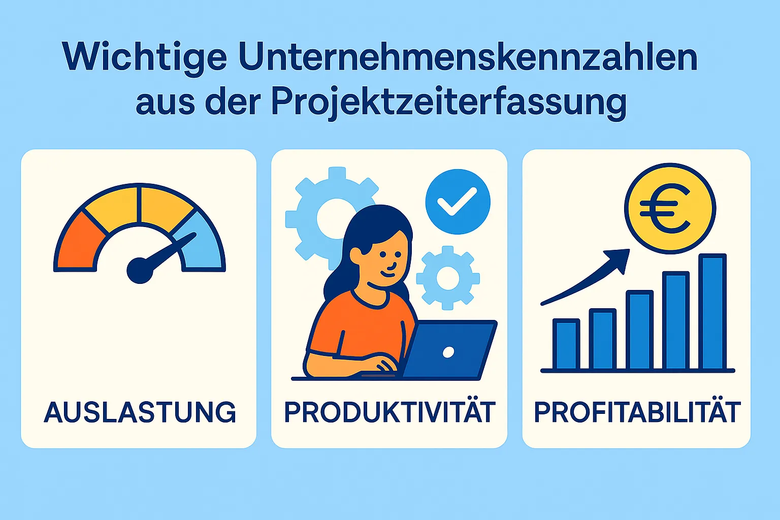 Wichtige Kennzahlen aus Projektzeiterfassungsdaten