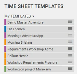 Recurring entry templates